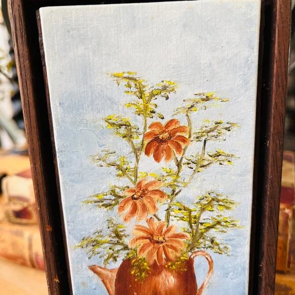 ❌SOLD❌VTG Signed oil painting still life - Picture 5 of 12